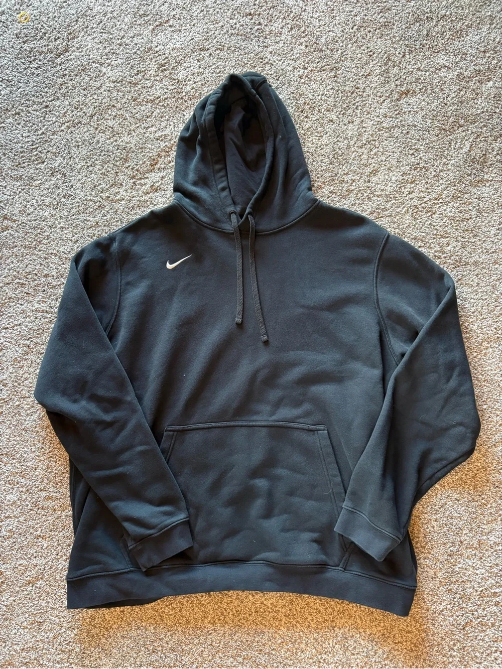 Black Nike Hoodie with RIGHT chest Swoosh logo - XXL